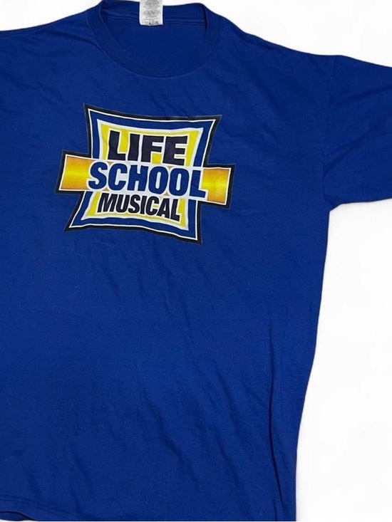 Jerzees Other - Jerzees Royal Blue Graphic 'Life School Musical' Tee